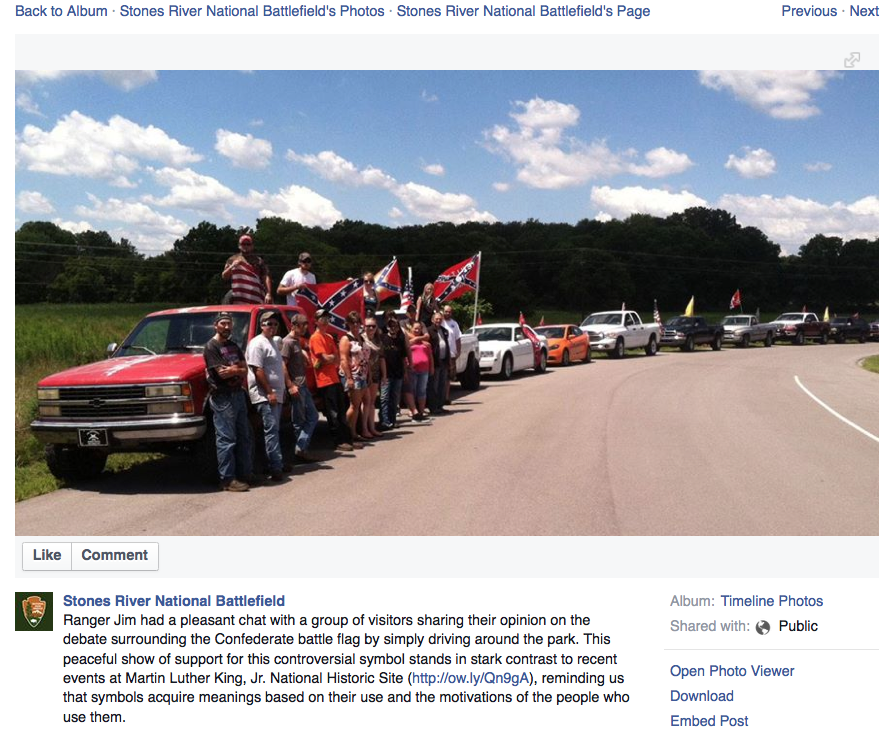 Facebook Page for Stones River National Battlefield