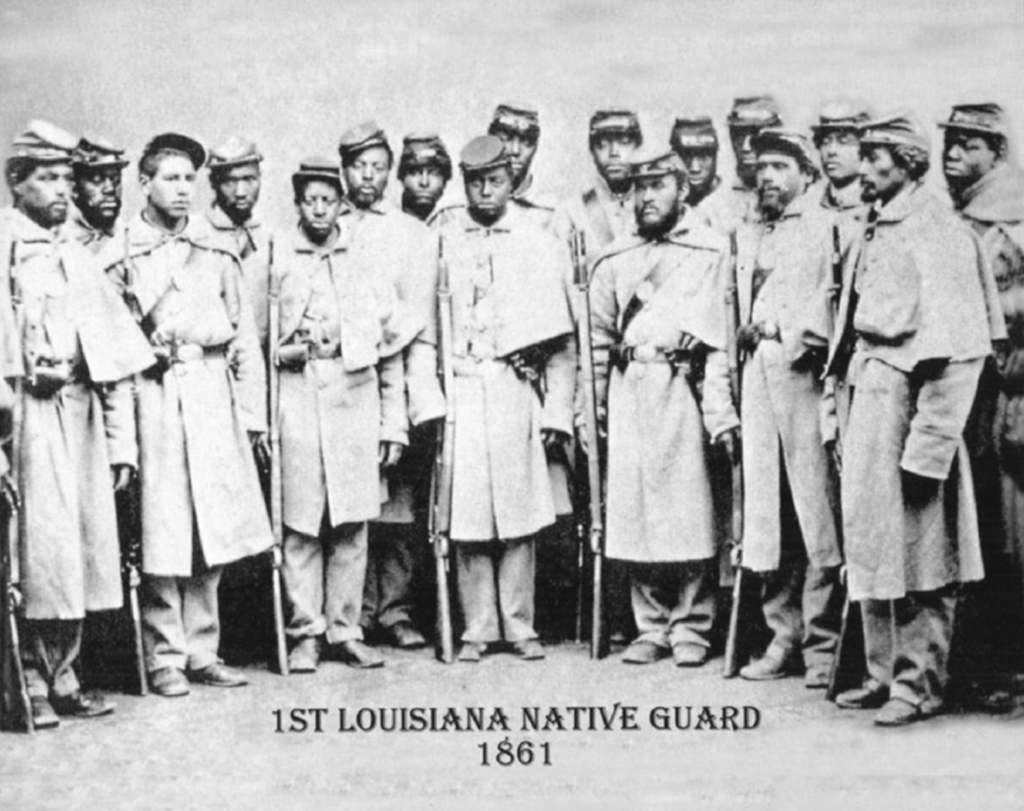 Soldiers standing beside the The Georgia Rebel 8x10 photo 